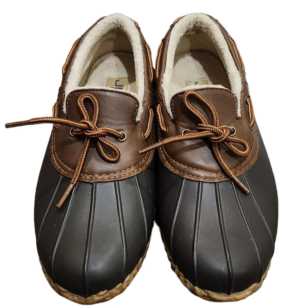 JBU by Jambu Womens Gwen Duck Rubber Faux Fur Lining Boat Shoe Size 10M